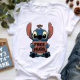 thumbnail image 3 of Camisetas de algodón para niños con dibujos animados de Lilo y Stitch de Disney, camisetas de verano, camisetas negras con cuello redondo y Stitch Ohana, camisetas para bebés, ropa para niños y niñas, 3 of 5