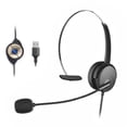 thumbnail image 1 of 3PCS OY131 Single Ear Headset USB Headphones Head-mounted Computer Headphone for Right/Left Ear Call Center Headsets with in-Cord Volume Control, 1 of 5