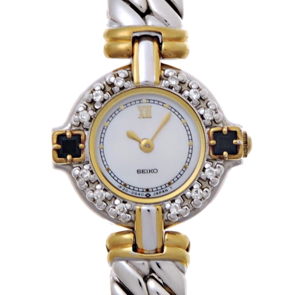 Pre-Owned Seiko Exceline Sapphire and Diamond Women's Watch 1F20-0B60 (Good)