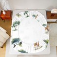 thumbnail image 5 of Homewish Kids Children Giraffe Zebra Elephants 4pcs Bed Sheets,Jungle Animal King Sheets,Woodland Wildlife Super Cozy Sheet Set,Breathable Home Decor, 5 of 7