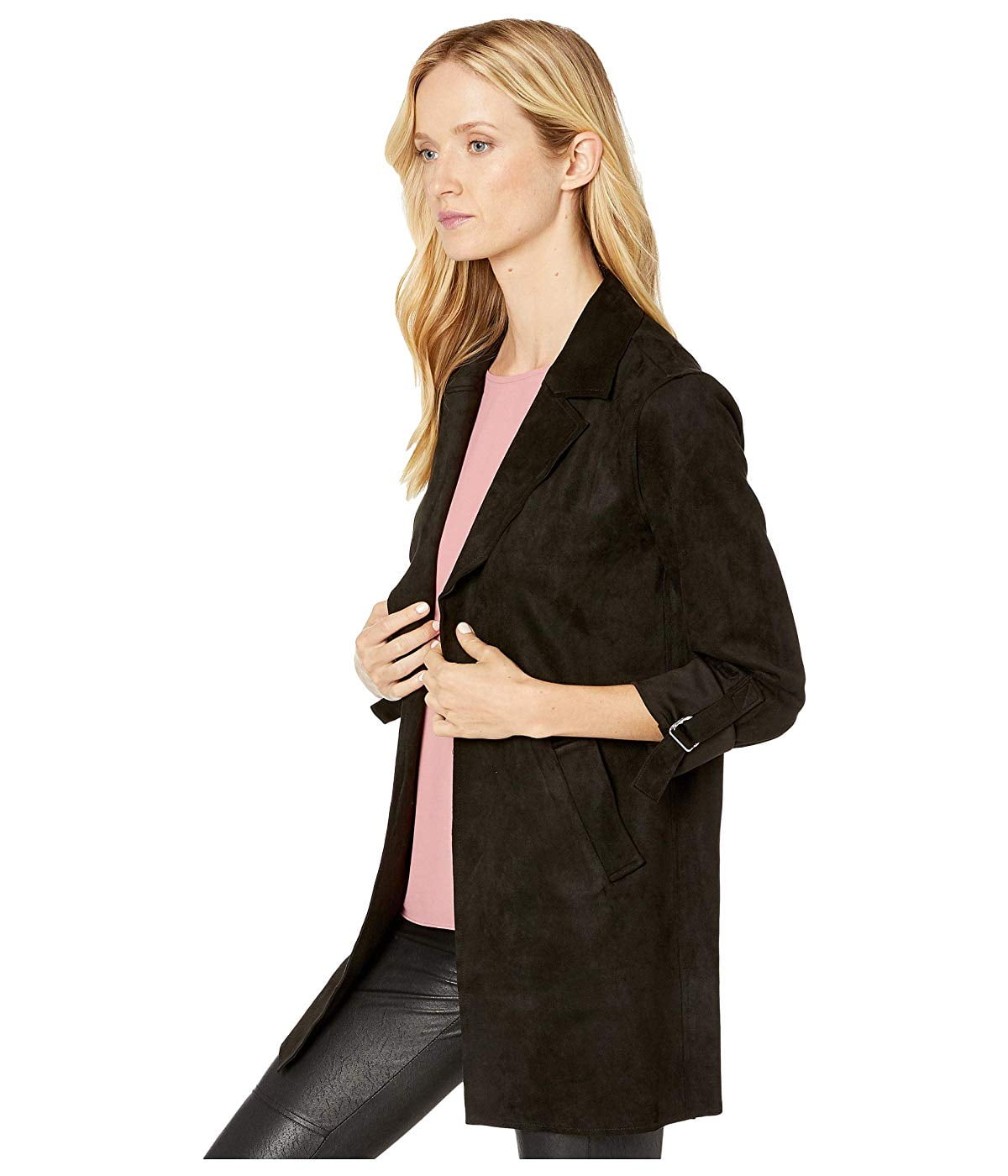 KUT from the Kloth Faye Long Coat Black 