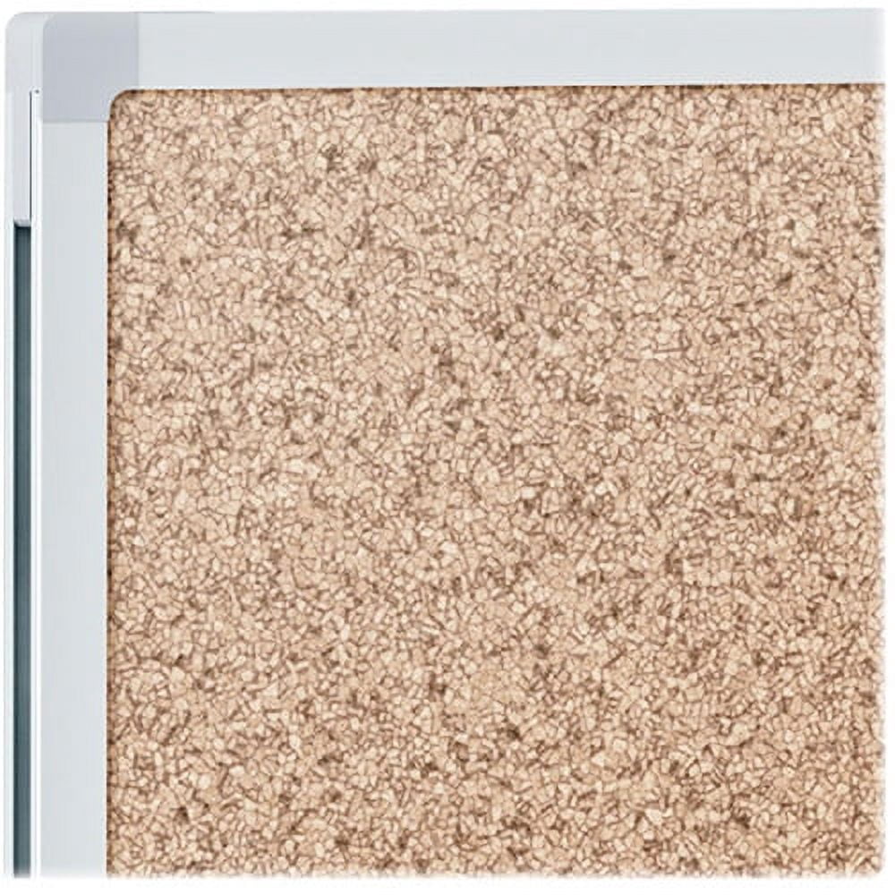 Mead Classic Cork Bulletin Board 24" Height x 18" Width - Natural Cork Surface - Self-healing - Silver Aluminum Frame - 1 Each