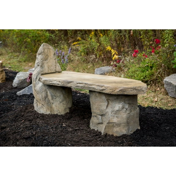Cast Stone, Basalt Lounge Garden Bench