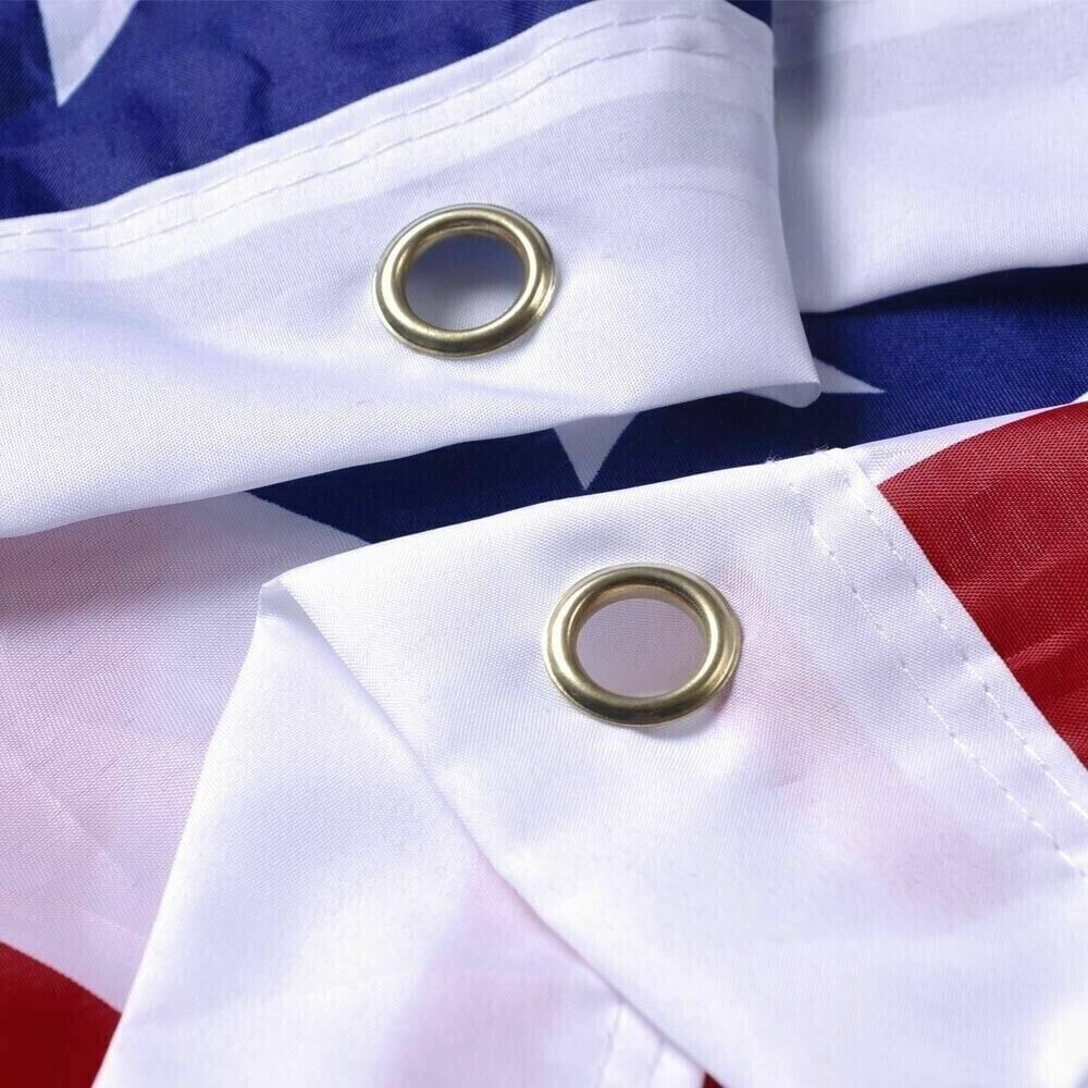 18 Pieces 3x5 ft American US Flag Bulk, Waterproof USA Polyester Flag with Metal Grommets, Double Stitched and Fade Proof for Indoor and Outdoor, Independence Day Memorial Day and Labor Day