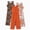 Orange, variant on PatPat Girls Pants Sleeveless Wide Leg Jumpsuit Casual One Piece Romper 5-6 Years
