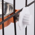 thumbnail image 4 of OCCOA Stainless Hanging Pet Bowl for Crate Cage Feeder, Adjustable Hook On Water Food Bowl for Dogs Cats, Spatter Proof Removable Easy Clean, Orange, 4 of 6