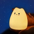 thumbnail image 2 of Leodye 1PCS Cartoon Silicone LED Night Light Battery Powered Color-changing Design Kids Bedroom Bedside Atmosphere Lamp -4.02x3.54x3.54in, 2 of 6