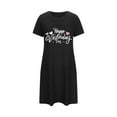 thumbnail image 5 of Vintage Nightgown Womens Comfort Nightgown Short Sleeve Sleep Shirts Loungewear Short Night Gown Cute Graphic House Dress Loungewear Night Shirt Black XL, 5 of 5