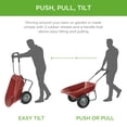 thumbnail image 5 of Best Choice Products Dual-Wheel Home Wheelbarrow Yard Garden Cart for Lawn, Construction - Red, 5 of 8