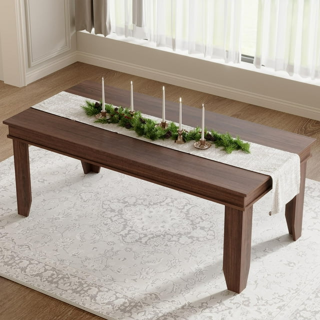 Yiwa 71" Modern Farmhouse Dining Table, Large Rectangular Wooden Table for 6–8, Sturdy Frame & 400 Lbs Capacity, Ideal for Family Meals