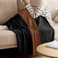 thumbnail image 4 of Throw Blanket for Couch Brown Black Soft Fleece Flannel Blankets Cozy Lightweight Blanket for Home Sofa Living Room Boho Style Bed Throws 30" x 40", 4 of 9