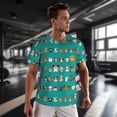 thumbnail image 3 of Wukai Cartoon Dogs Print Men's Short-Sleeved Mesh T-Shirt,Quick-Dry Short Sleeve Workout T-Shirt-Medium, 3 of 8