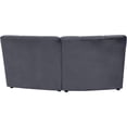 thumbnail image 4 of Meridian Furniture Causeuse Modulaire en Velours Gris Limitless, 4 of 7