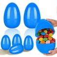 thumbnail image 2 of DefiDgd 12inch Large Egg Storage Box,Openable Eggs Box Empty Fillable Colorful Plastic Eggs for Easter Hunt Treats Candy Snack Fillers Party Supplies Home Decoration(Blue), 2 of 6