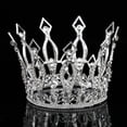thumbnail image 2 of Tiaras Crowns, Full Round Crystal Bride Bridal Wedding Crowns and Tiaras Headband Hair Accessories for Women Prom Queen Pageant, 2 of 7
