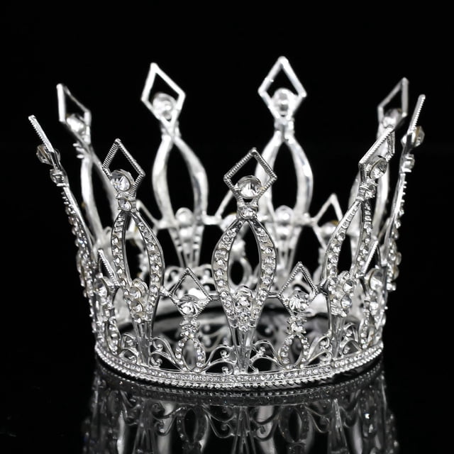 Tiaras de coronas para mujer, Rhinestone Nupcial Tiara Diadema para fiesta de cumpleaños Pageant Wed Plata Yotijar Tocado de corona