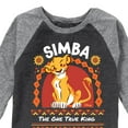 thumbnail image 3 of The Lion King - Simba - The One True King - Toddler & Youth Raglan Graphic T-Shirt, 3 of 6