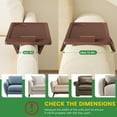 thumbnail image 4 of Bamboo Sofa Tray, Couch Arm Table, Clip-On Armrest Tray Table for Wide Couch Foldable Tray with 360° Phone Holder Couch Arm Tray for Eating/Drinks/Snacks/Remote, TV Tray Tables, with Folding, 4 of 7