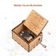 thumbnail image 5 of cajas Caja de música de madera vintage Tamaño de la palma de la mano Caja de madera con manivela Caja de música Hermoso dispositivo musical de madera tallada con melodía Eres mi sol para mamá Papá Esp TOMSHOO cajas, 5 of 6