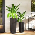 thumbnail image 2 of Outsunny Ensemble de 2 Grands Bacs à Plantes pour Plantes d'Extérieur, Pots à Fleurs d'Extérieur, 2 of 10