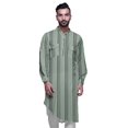 thumbnail image 2 of Atasi Kurta Imprimée Col Mandarin Décontractée Chemise Ethnique Longue Kurta Asymétrique, 2 of 6