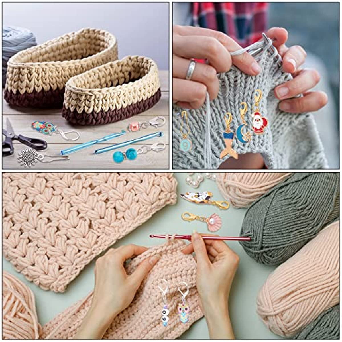 8Pcs Rainbow Heart Stitch Markers 8 Styles Enamel Alloy Crochet Stitch  Marker Charms Removable Dangle Locking Stitch Marker - AliExpress