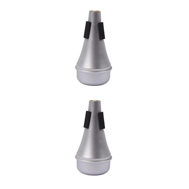 heritaly Sax Compact Size Saxophone Supplies Instrument Accessories Trumpet Mute Multicolored Musical Gear Sound Dampener Silver 2Set