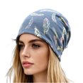 thumbnail image 2 of QSAWXQZ Women's Printed Head Wrap Turban Feather Print Soft Stretch Sleep Cap Outdoor Bandana Free Size, 2 of 5