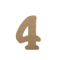 thumbnail image 1 of Wooden Number Unfinished, Beltorian Font, Craft Cutout, 1 of 2