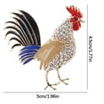 thumbnail image 3 of Advanced Breast Needle Drip Oil Rooster Breast Flower Alloy Water Diamond Clothing Accessories Pin, 3 of 7