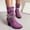 Purple, variant on HAOTAGS Womens Suede Mid Calf Boots Buckle Strap Womens Dressy Shoes Black Size 6