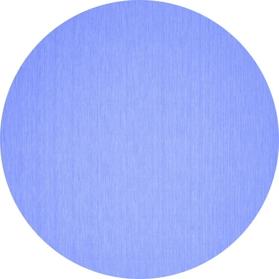 Ahgly Company Indoor Round Abstract Blue Contemporary Area Rugs, 8' Round