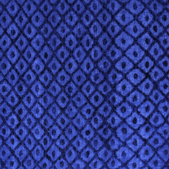 Ahgly Company Machine Washable Indoor Square Abstract Blue Modern Area Rugs, 7' Square