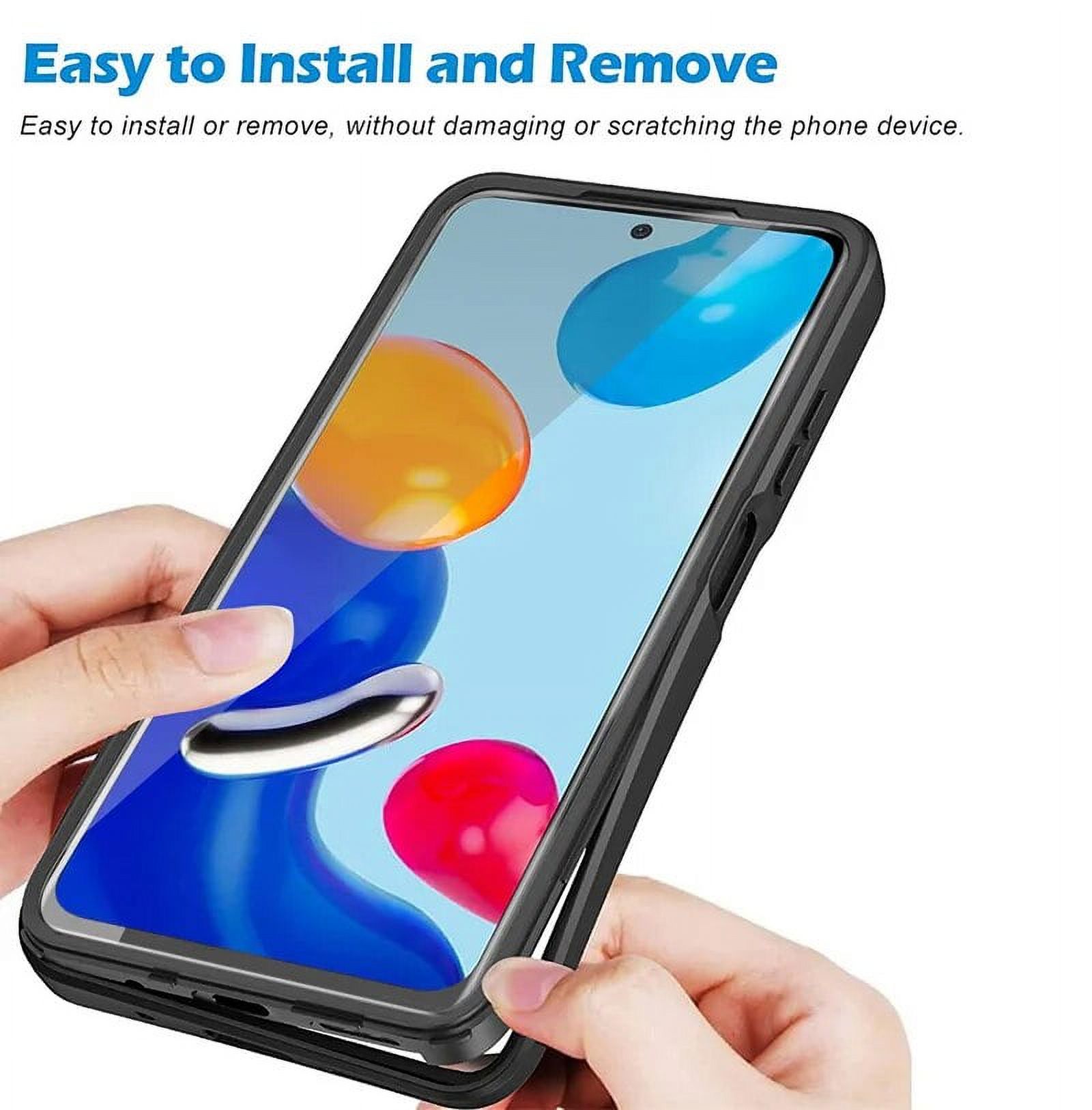 Cover Per Xiaomi Redmi Note 12S Con Supporto Pieghevole - Doppio Strato TPU E PC Antiurto, Nero
