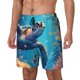 thumbnail image 1 of Balery Colorful Underwater Plant Turtle Bañador para hombre, shorts de playa de secado rápido con entrepierna y forro de compresión-Small, 1 of 6