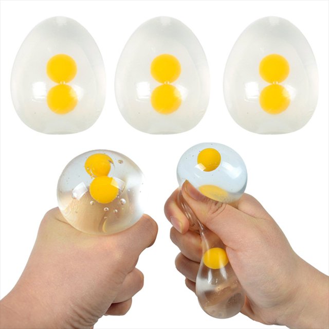 piezas de juguetes blandos para apretar con forma de huevo, manos pegajosas, antiestrés, para apretar claras de huevo, bolas de descompresión para adultos para aliviar la ansiedad