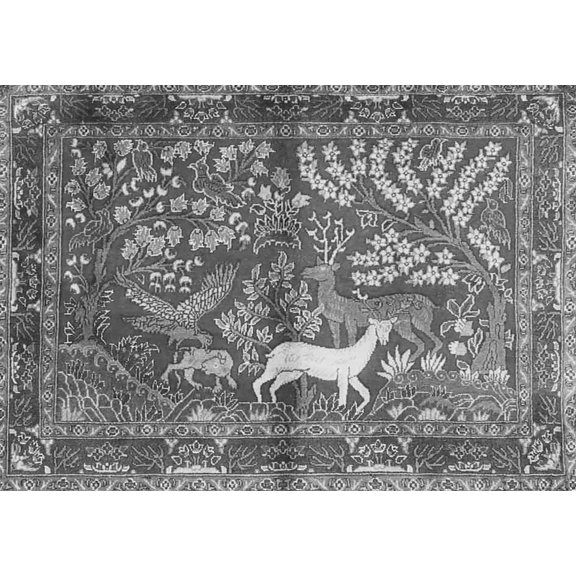 Ahgly Company Indoor Rectangle Persian Gray Traditional Area Rugs, 5' x 7'