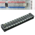 thumbnail image 4 of Uxcell 600V 25A Double Row 12P Barrier Screw Terminal Block With PC Shell, Transparent Protective Cover, Easy To Wire, Wide Application For Bridges, Lighting, Tunnel Distribution, 4 of 8