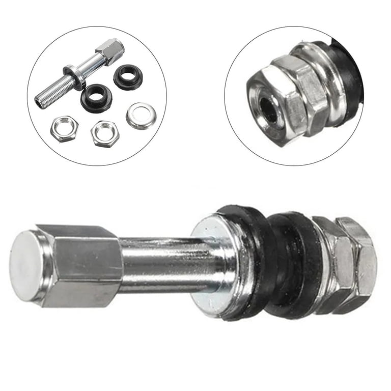 Lot De 4 Tiges De Valve TR48e Pour Moto/scooter - Acier Inoxydable Chromé, Longueur 48mm