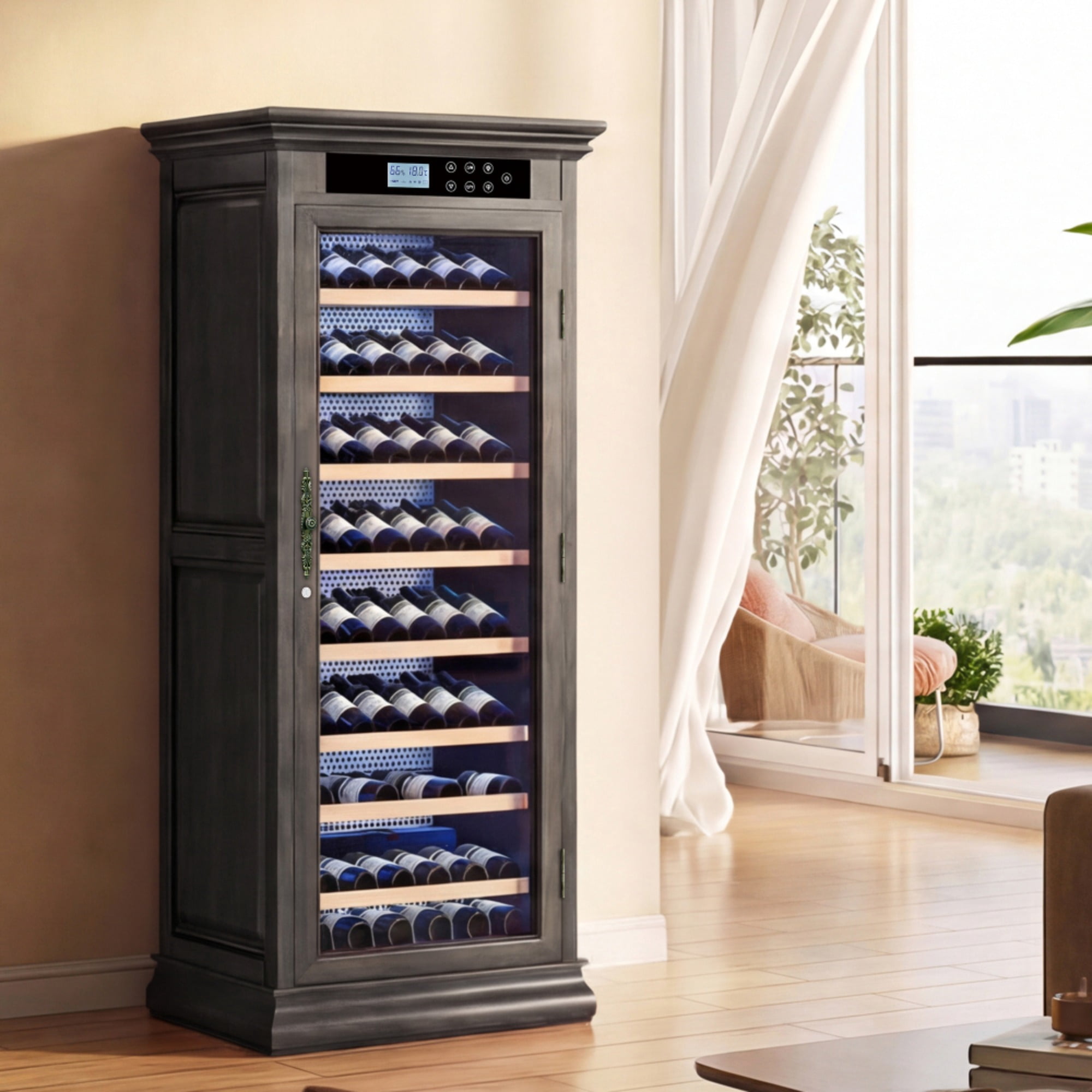 102 bottles Luxury Wine Cooler Cabinet Reagan Counter Wine Fridge Constant Temperature(LTL carry)