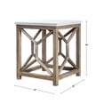 thumbnail image 3 of Uttermost Catali 22" Square Wood and Stone Top End Table in Ivory and Oatmeal, 3 of 9