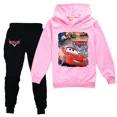 thumbnail image 4 of Ropa deportiva para niños de Pixar Cars Lightning McQueen, trajes para niñas, sudadera con capucha informal, pantalones negros, ropa de abrigo para niños, conjuntos para bebés, 4 of 5
