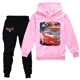 thumbnail image 3 of Ropa deportiva para niños de Pixar Cars Lightning McQueen, trajes para niñas, sudadera con capucha informal, pantalones negros, ropa de abrigo para niños, conjuntos para bebés, 3 of 4