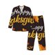 thumbnail image 1 of Balery Happy Thanksgiving 1 Pijama para Hombre de Dos Piezas con Manga Larga, Conjunto de Dormir y Descanso Suave con Bolsillos-Small, 1 of 1