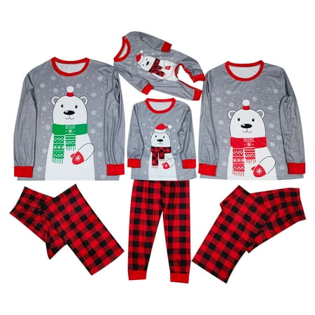 

LWZWM Christmas Pajamas Sets for Family Matching Family Christmas Pajamas Set Christmas Pjs For Family Set Red Plaid Top And Long Pants Sleepwear Set Little Boys 6 Years