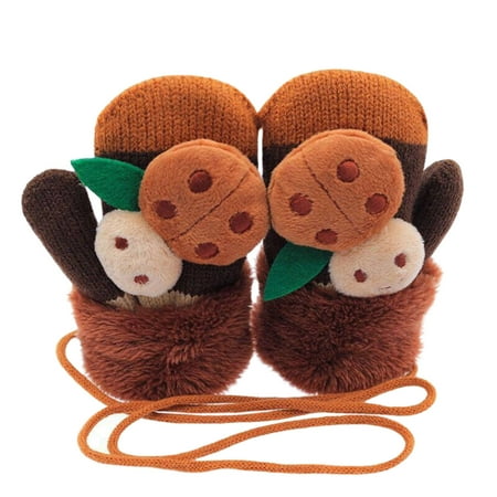 

ZHUASHUM Mittens For Baby Snow Gloves For Kids Girls Boys Winter Snow Ski Gloves Kintted Warm Gloves