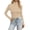 Beige, variant on Womens Tops Dressy Casual Long Sleeve High Neck Slim Fit Stretch Basic Solid Color Tee Shirt Fashion Trendy Clothes