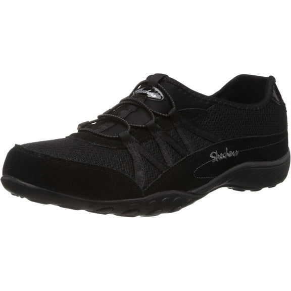 Skechers Women's Relaxed Fit, Breathe Easy - Relaxation, Black, 8.5 W US