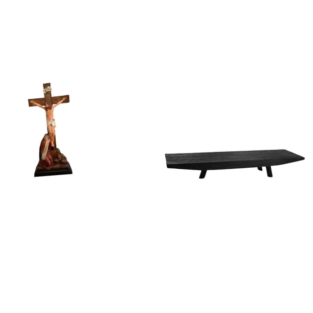 Adorno religioso de María con bandeja de madera rústica. Cuenco decorativo multiusos para aperitivos, ideal para el hogar o la oficina.