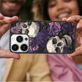 thumbnail image 4 of RSMTCI for iPhone 11 Case 6.1 IN,Gothic Skull Purple Rose Phone Case,Black, 4 of 6